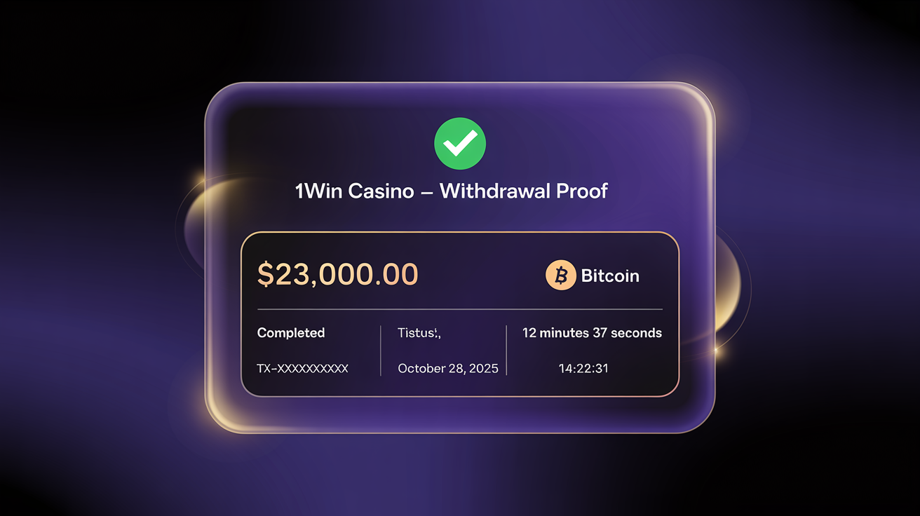 1Win Casino Withdrawal Test Results - Bitcoin Withdrawal Completed in 10-15 Minutes
