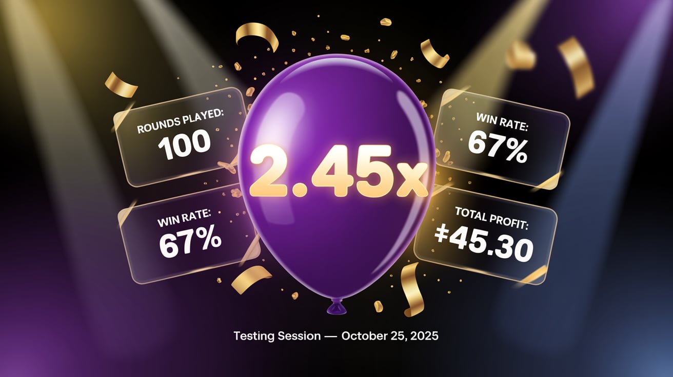 Balloon Crash Game Live Gameplay Session - Real-Time Multiplier Display and Betting Interface