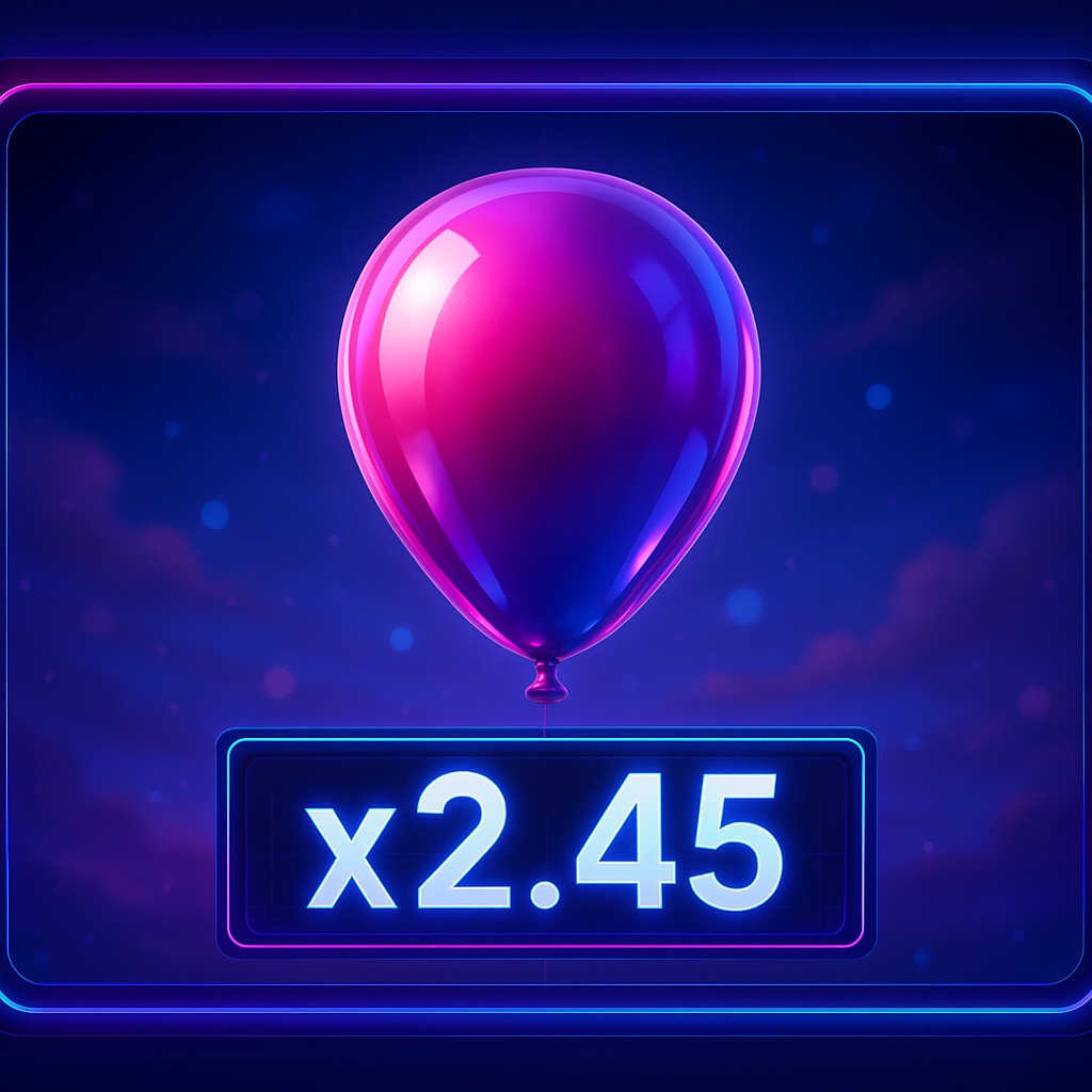 Balloon Live Game by Smartsoft Gaming with multiplier display