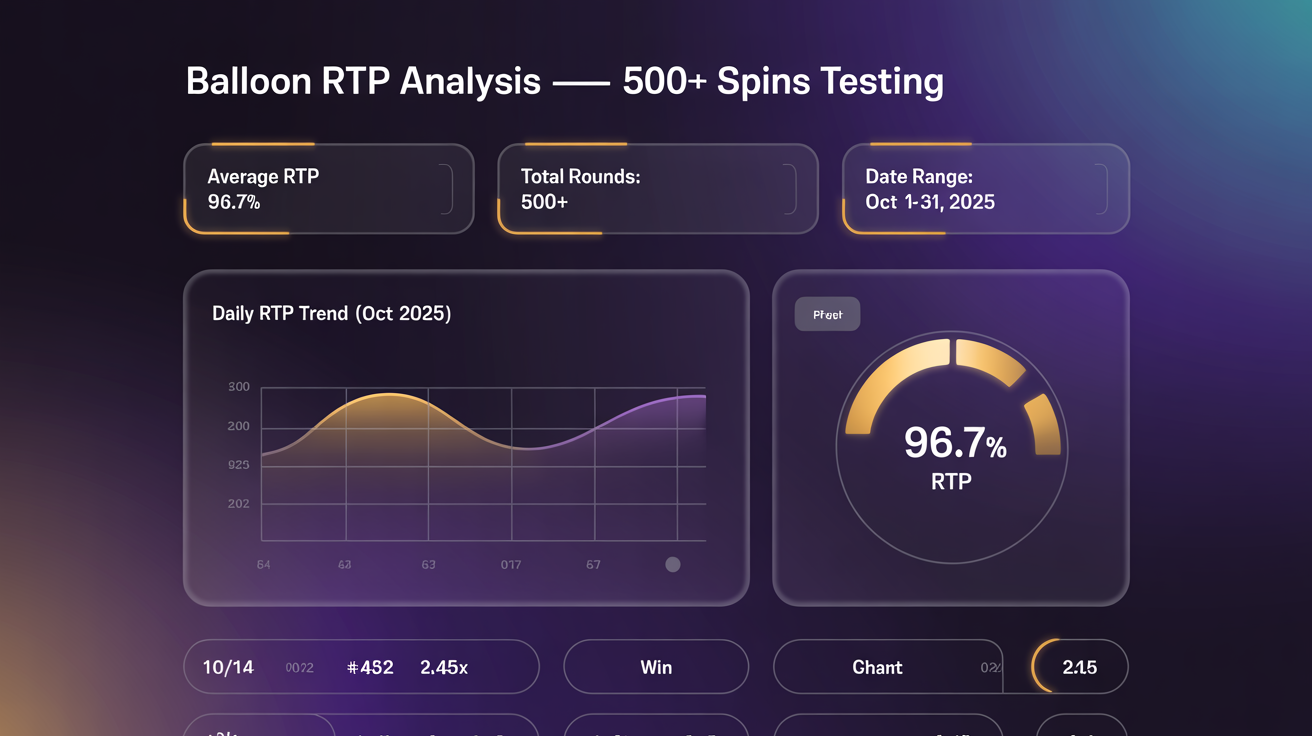 Balloon Game RTP Tracking - Return to Player Statistics 96-98% Over 500 Tested Rounds